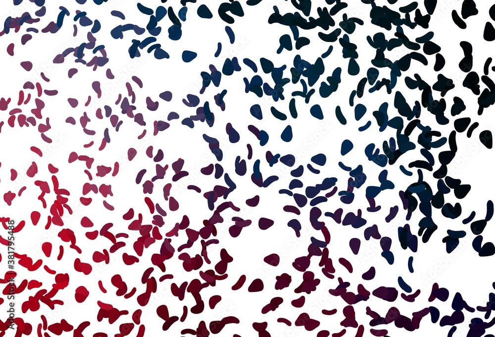 Light Blue, Red vector template with memphis shapes.