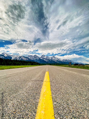Paved road within Grand Teton National Park