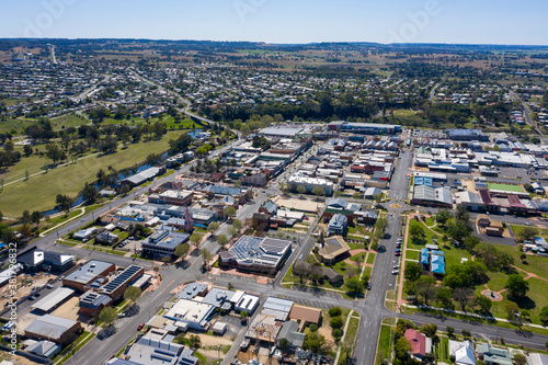 The town of Inverell on the Macintyre river in the north west of New South Wales, Australia.