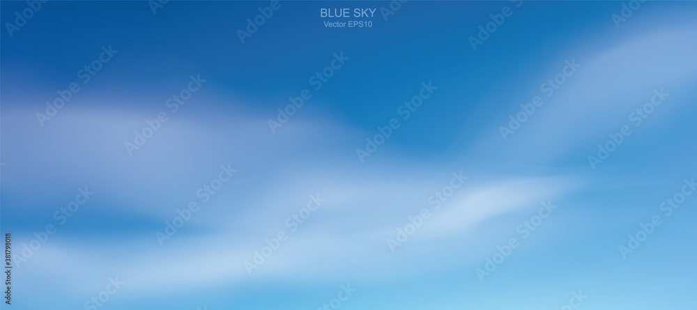 Blue sky background with white clouds. Abstract sky for natural background. Vector. Blue sky background with white clouds. Abstract sky for natural background. Vector.