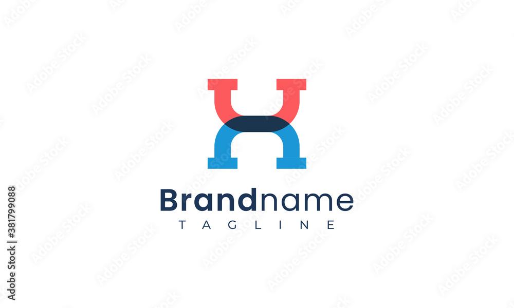 H letter logo template with pipe shape H letter logo template with pipe shape