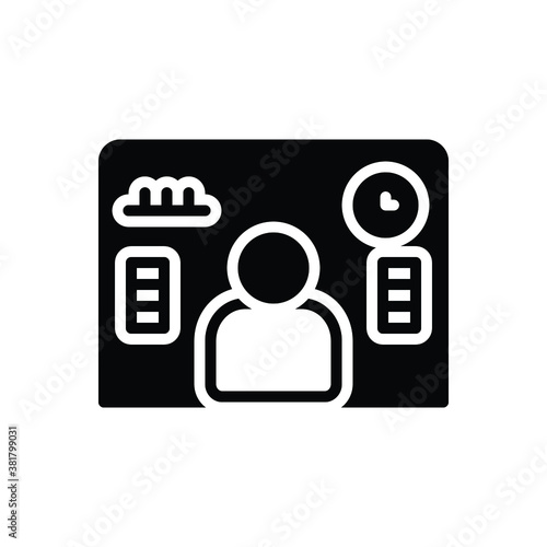 Black solid  icon for spend