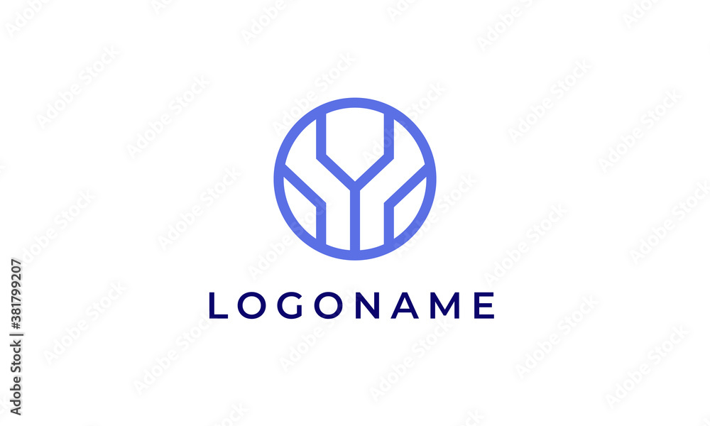 Geometry logo template for a tech company Geometry logo template for a tech company