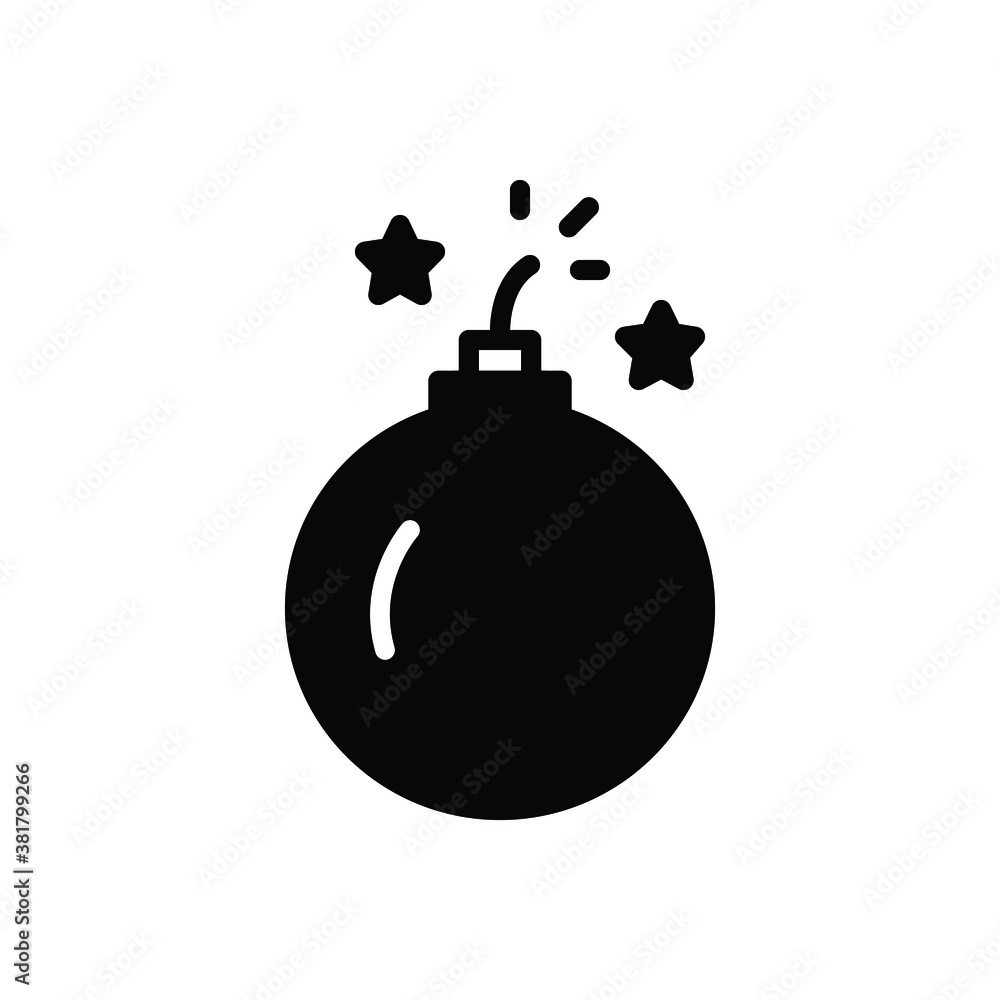 Black solid icon for bomb Black solid icon for bomb