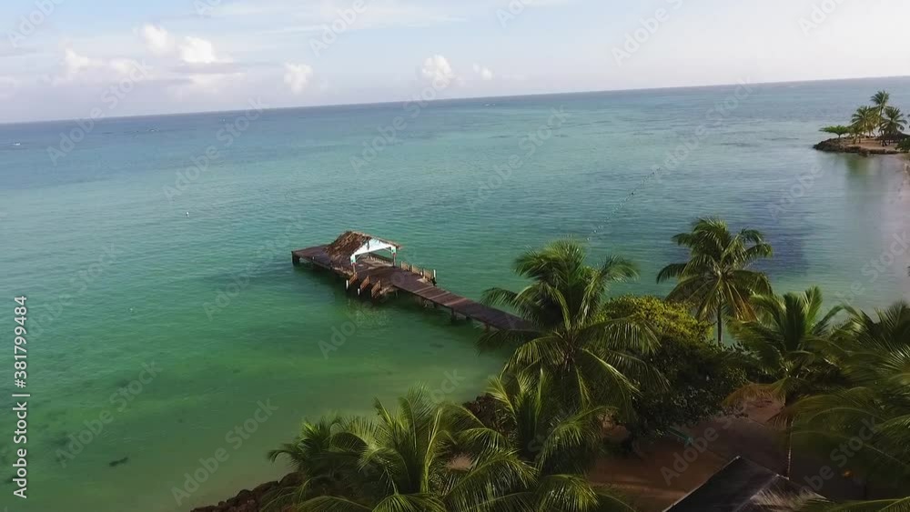 Pigeon Point Jetty Tobago aerial shot Pigeon Point Jetty Tobago aerial shot