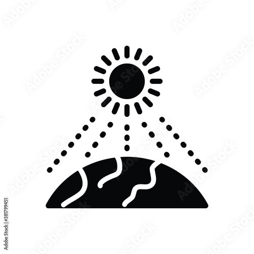 Black solid  icon for intensity