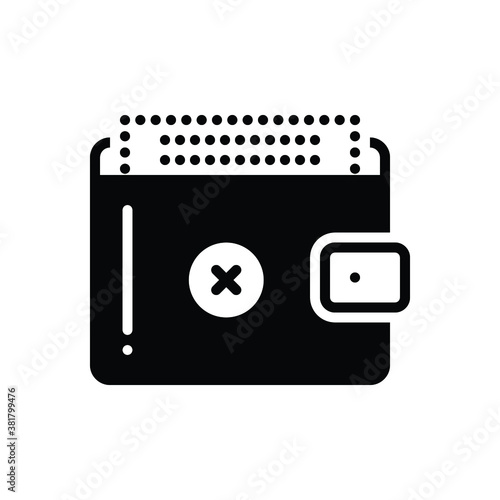 Black solid  icon for lose