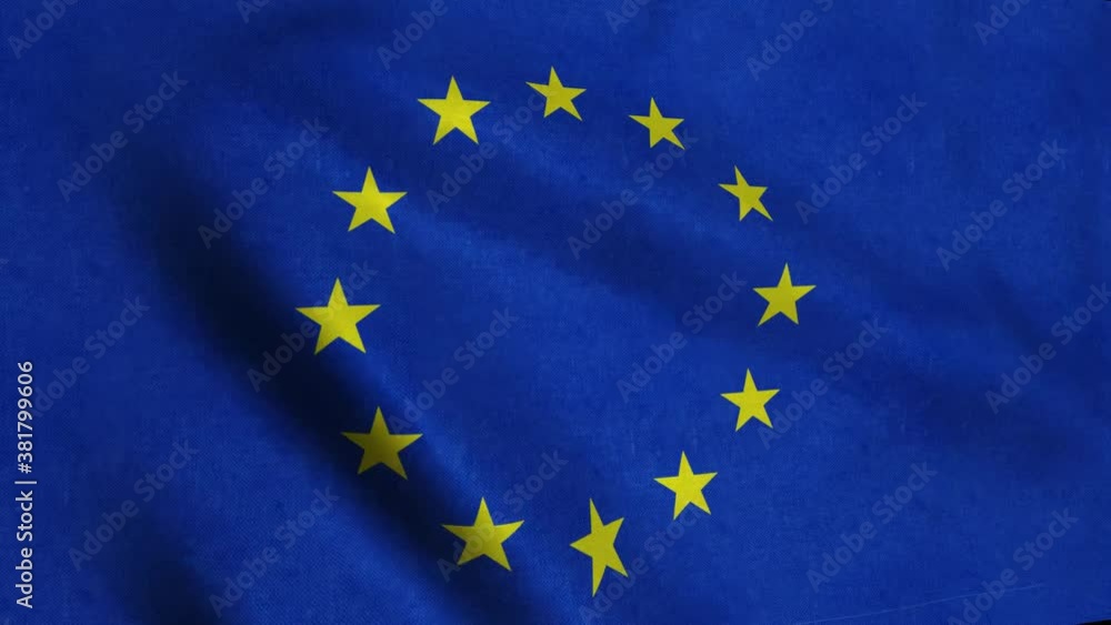 Europe Union flag waving - EU Europe Union flag waving - EU