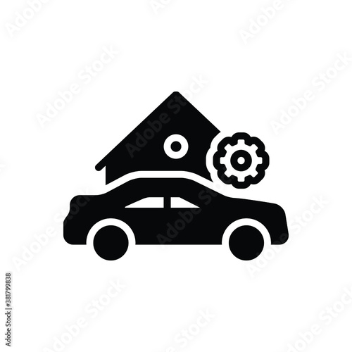 Black solid  icon for workshop