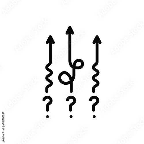Black solid  icon for difficult