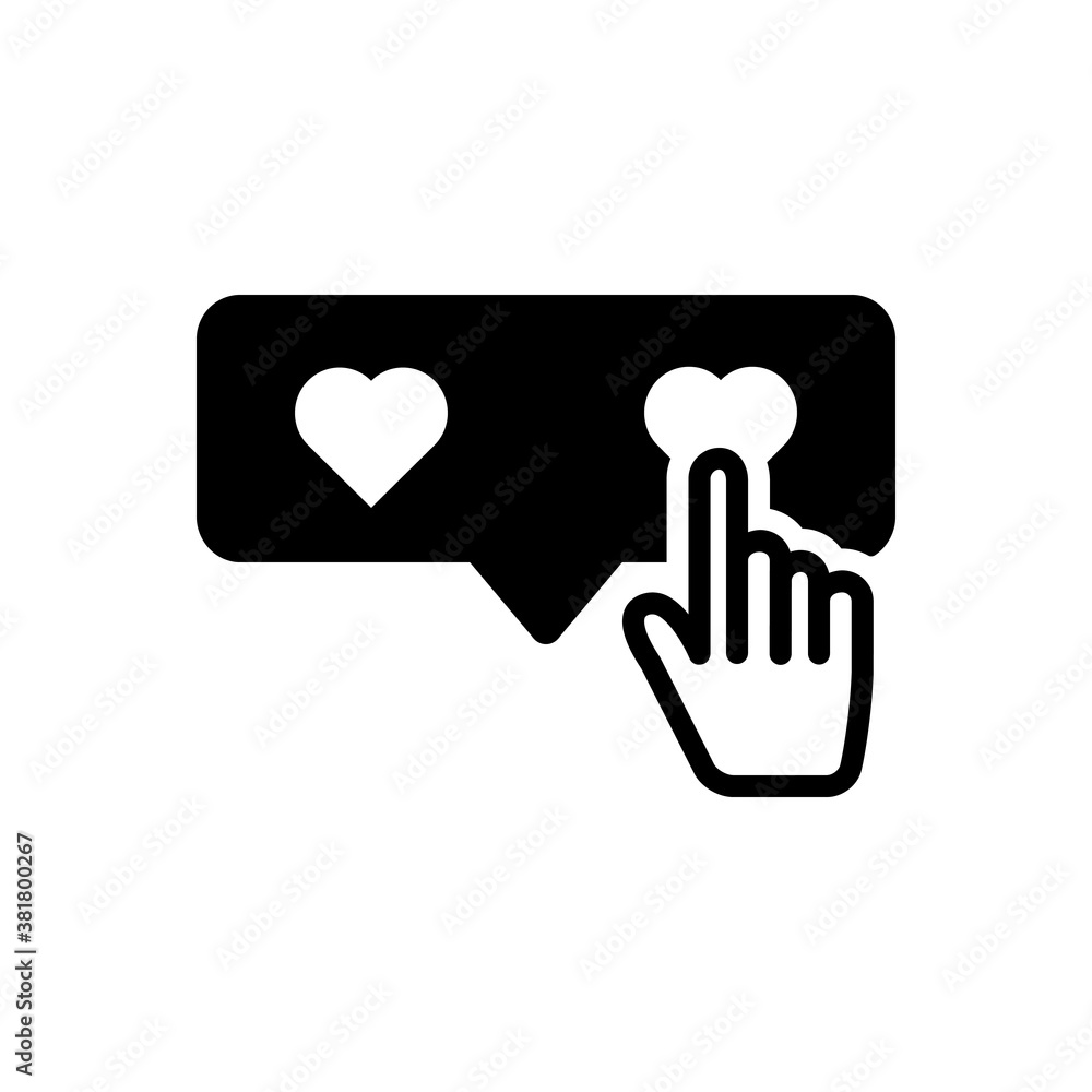 Obraz premium Black solid icon for follow