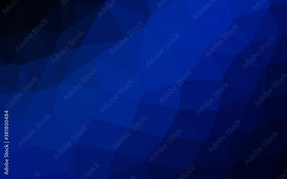 Dark BLUE vector low poly cover. A completely new color illustration in a vague style. Completely new design for your business.