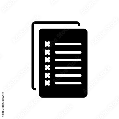 Black solid  icon for mistake