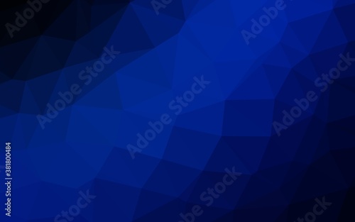 Dark BLUE vector low poly cover. A completely new color illustration in a vague style. Completely new design for your business.