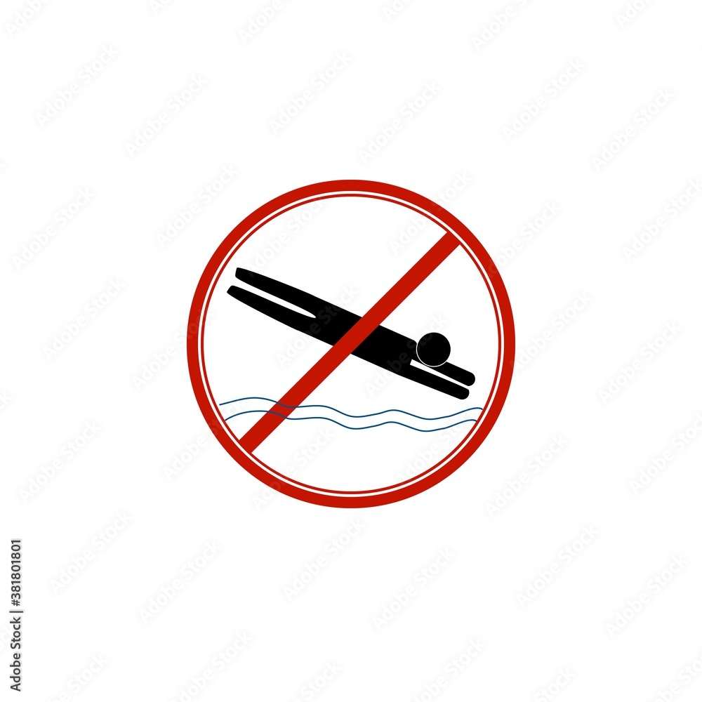 Dont jump into the water. Dangerous dive. Dont jump into the water. Dangerous dive.