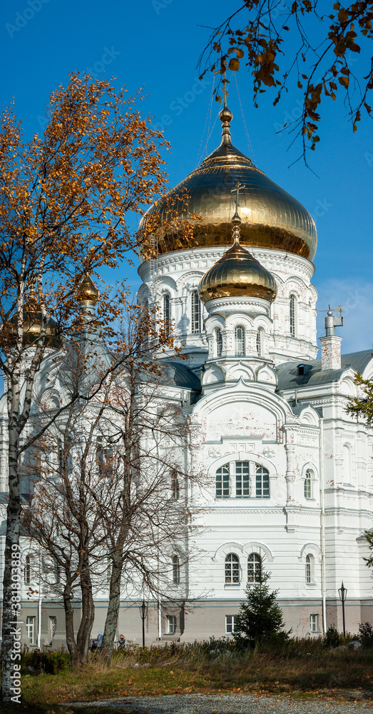 Perm Krai, Russia - Sep, 27: Orthodox Cathedral, Belogorsky Monastery.