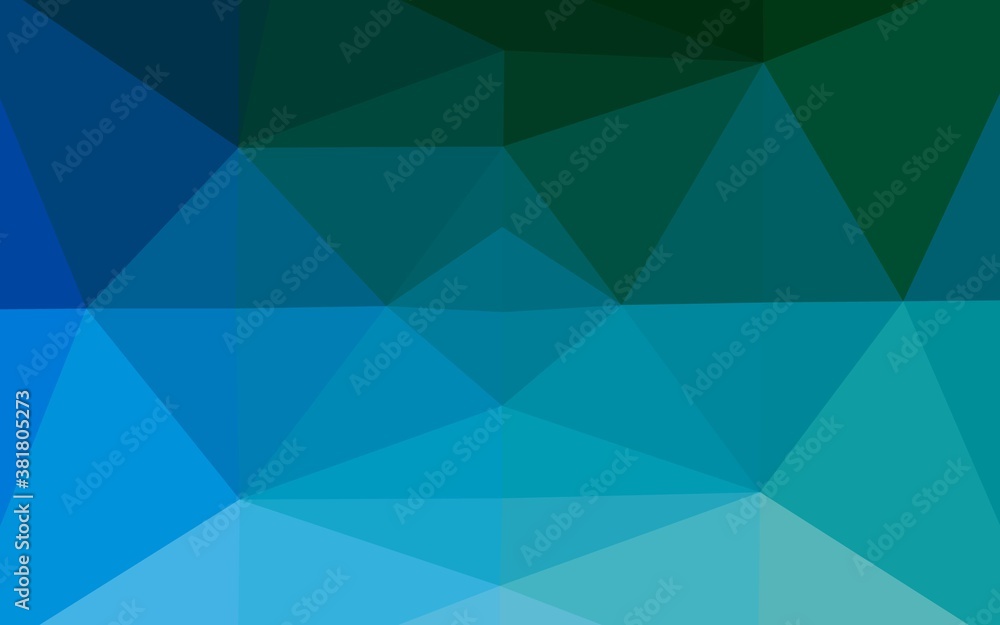 Fototapeta premium Light Blue, Green vector shining triangular template. An elegant bright illustration with gradient. Template for your brand book.