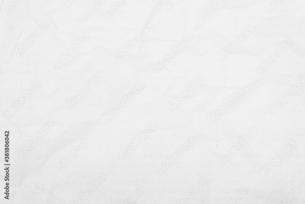 White recycled craft paper texture as background. Grey paper texture, Old vintage page or grunge vignette of old newspaper. Pattern rough art creased grunge letter. Hardboard with copy space for text.