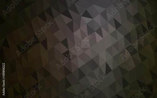 Dark Black vector low poly cover. Modern geometrical abstract illustration with gradient. The best triangular design for your business.