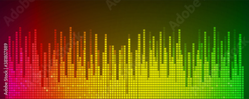 Sound waves oscillating dark light

