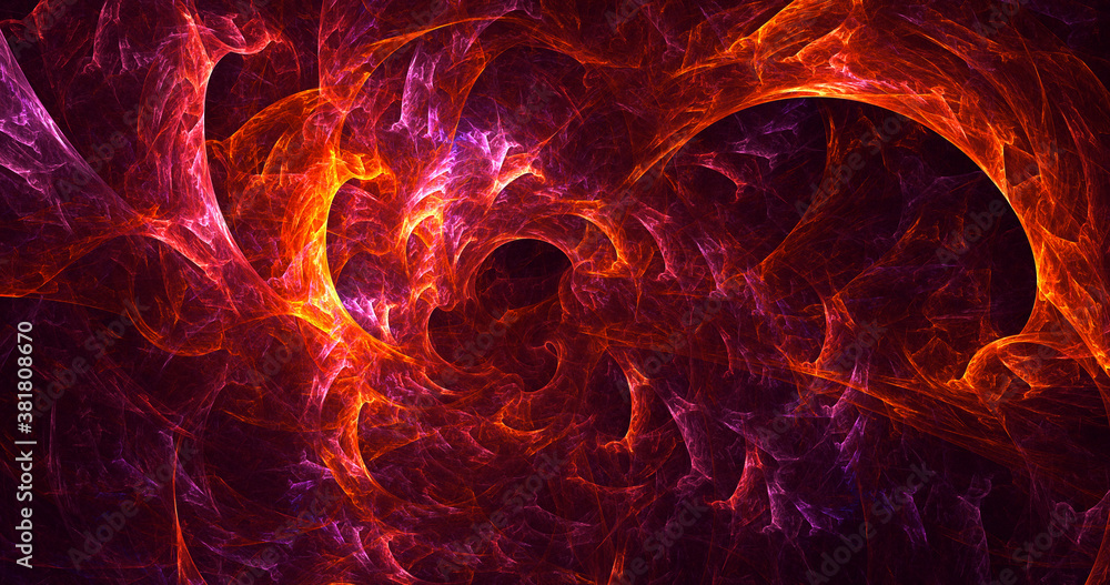 Fototapeta premium 3D rendering abstract multicolor fractal light background