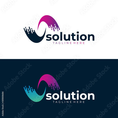 solution icon vector isolated