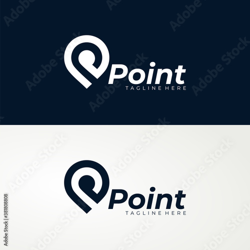 point logo icon vector isolated