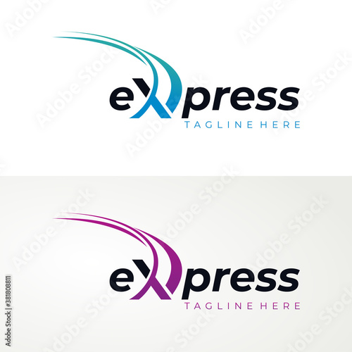 express logo icon vector isolated