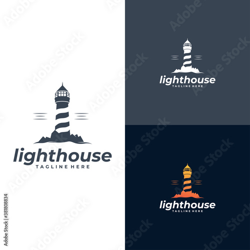 lighthouse logo icon vector isolated