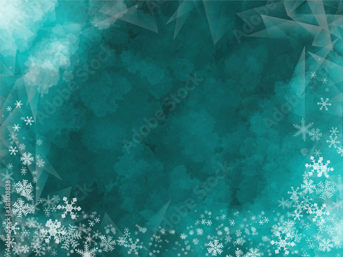 背景 素材 水彩 テクスチャ ポリゴン 雪 結晶 ダーク系グラデーション Stock Illustration Adobe Stock