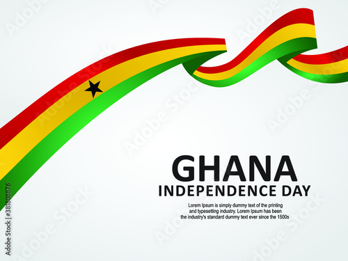 Happy Ghana National Day Celebration vector template, Background Concept for Independence Day and other events, Vector Illustration Design.