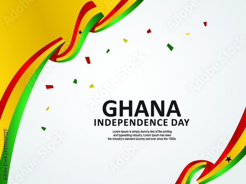 Happy Ghana National Day Celebration vector template, Background Concept for Independence Day and other events, Vector Illustration Design.