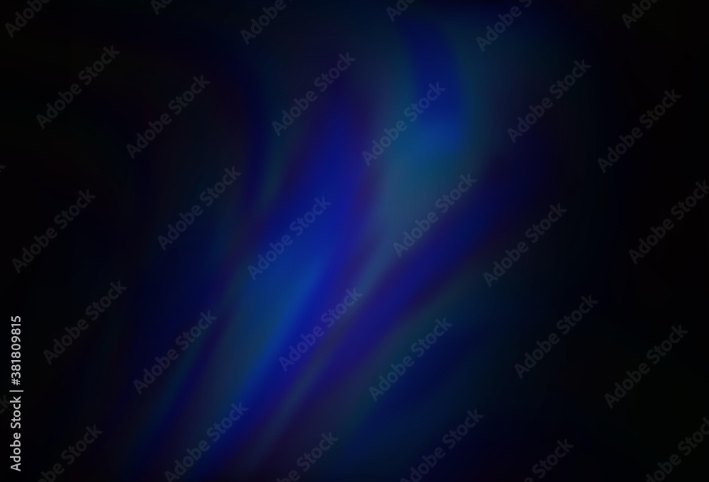 Fototapeta premium Dark BLUE vector background with curved circles.
