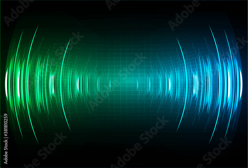 Sound waves oscillating dark light
