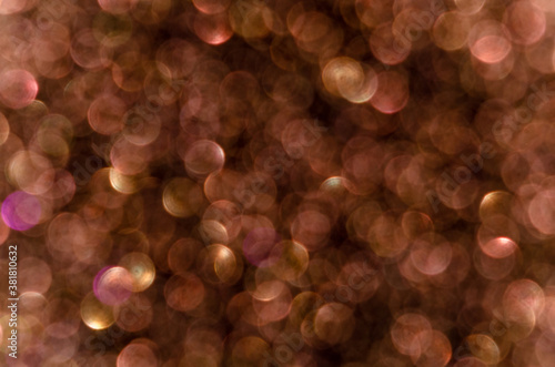 brown abstract bokeh background, creative design. holiday decoration.