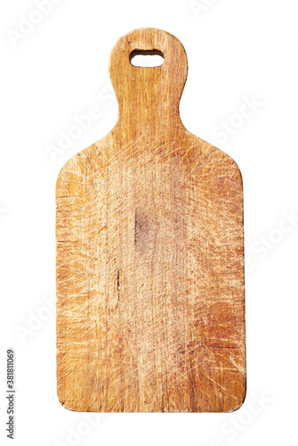 Old wooden cutting board background texture