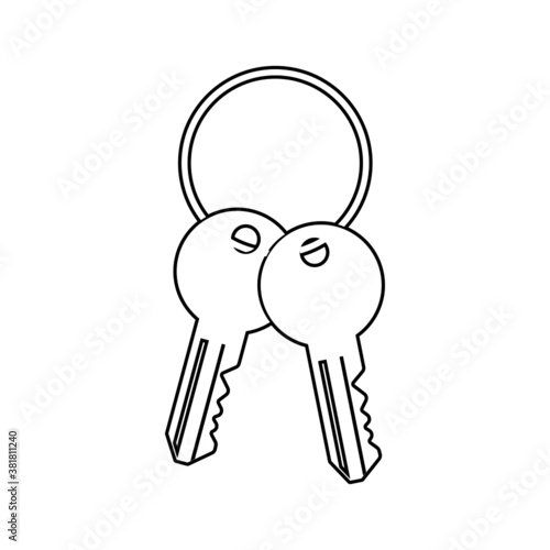 keys icon. keys lock symbol. protection and security sign. vector