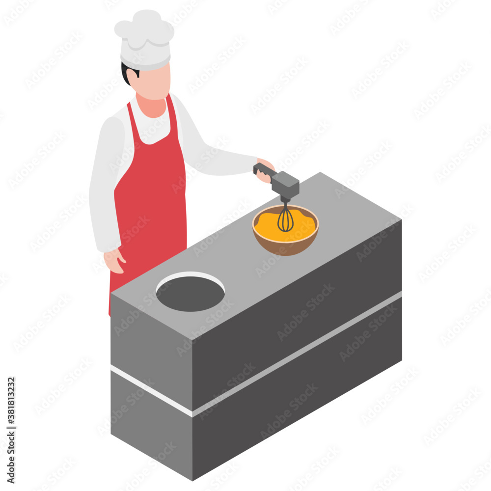 Flat icon design of baker
Flat icon design of baker