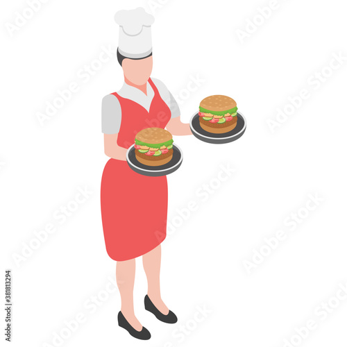 
Burger flat icon design, fast food 
