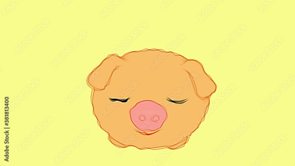 生き生きした豚のイラスト4 生き生きした豚のイラスト4