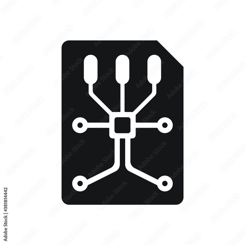 memory card black icon on white background memory card black icon on white background