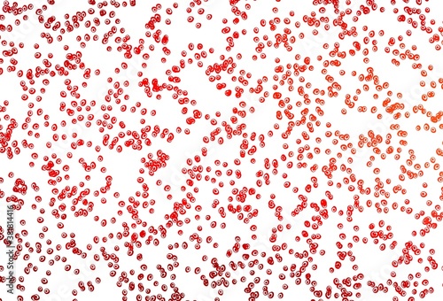 Light Red vector background with bubbles.