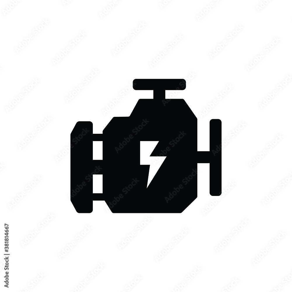 Fotografie Engine icon vector isolated on white, logo sign and symbol.