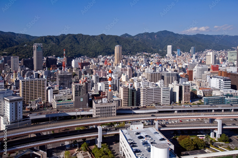 神戸市内と浜手バイパス Stock Photo Adobe Stock