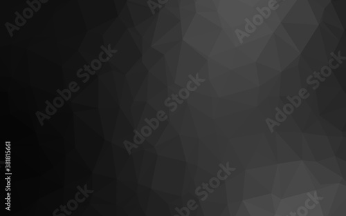 Dark Silver  Gray vector abstract polygonal cover. Shining illustration  which consist of triangles. Polygonal design for your web site.