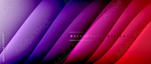 Fluid gradient waves with shadow lines and glowing light effect, modern flowing motion abstract background for cover, placards, poster, banner or flyer