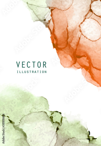 Alcohol ink vector texture. Fluid ink abstract background.
