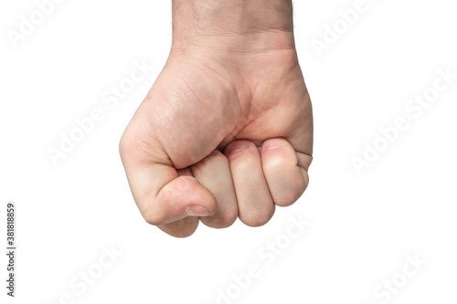 Fist of human hand - sign of aggression or violence