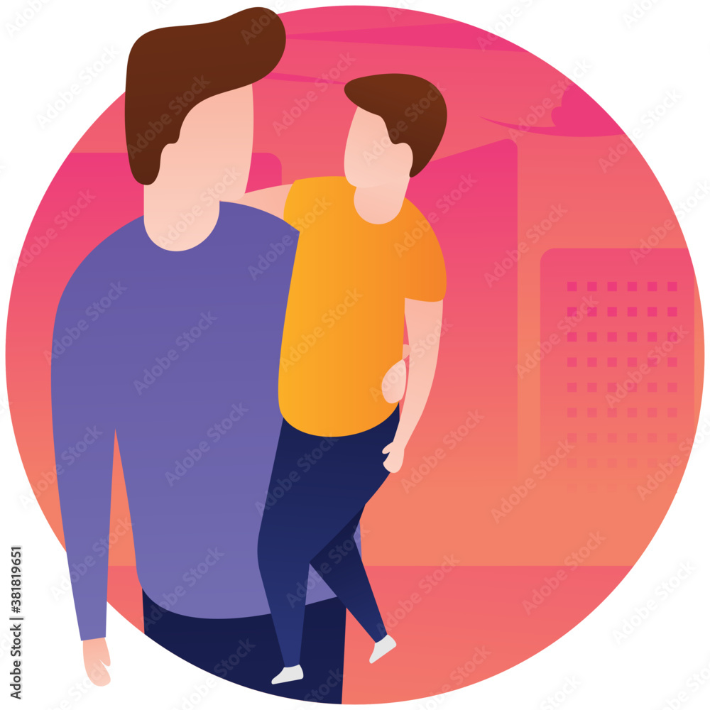 Flat icon design of fatherhood
Flat icon design of fatherhood