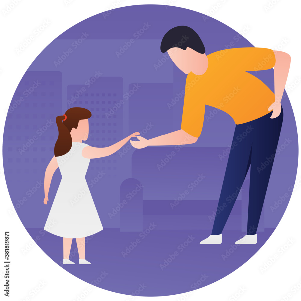 Flat icon design of fatherhood
Flat icon design of fatherhood